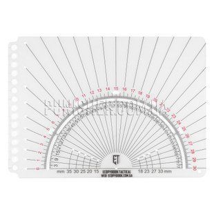 Транспортир ECOpybook Protractor, Прозорий, Лінійка