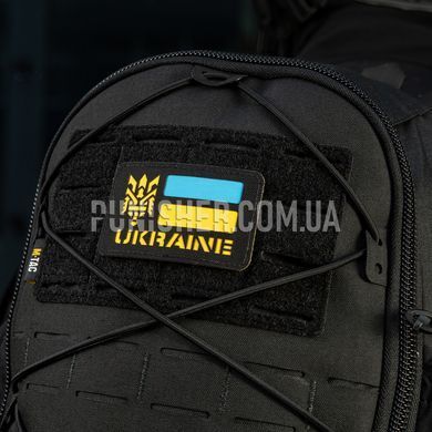 Нашивка M-Tac Ukraine (с Тризубом) Laser Cut GID, Черный, Cordura, Есть