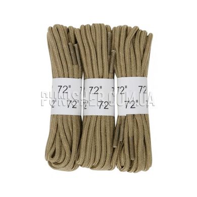 Набір шнурків для черевиків Rothco 72" Boot Laces - 3 Pack, Desert Tan