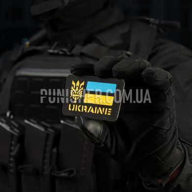 Нашивка M-Tac Ukraine (с Тризубом) Laser Cut GID, Черный, Cordura, Есть
