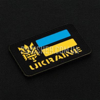 Нашивка M-Tac Ukraine (с Тризубом) Laser Cut GID, Черный, Cordura, Есть