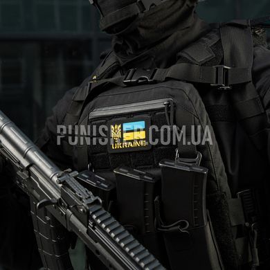 Нашивка M-Tac Ukraine (с Тризубом) Laser Cut GID, Черный, Cordura, Есть