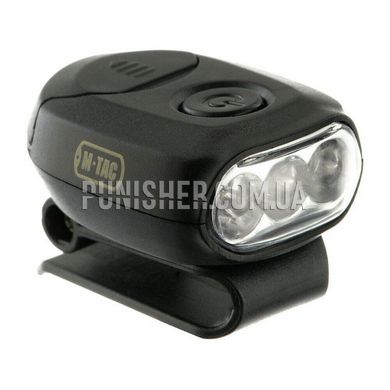 M-Tac Flashlight with Headband Mount, Black, Headlamp, Helmet headlight, Battery, White