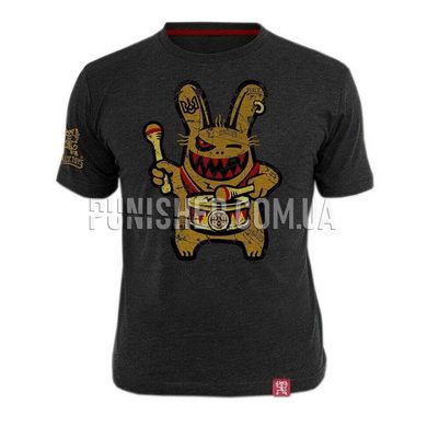 Peklo.Toys Hell Bunny with drum T-shirt, Dark Grey, Medium