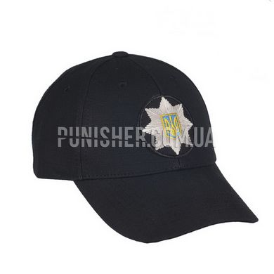 Badge Round (Police) 6 cm, Black, Police