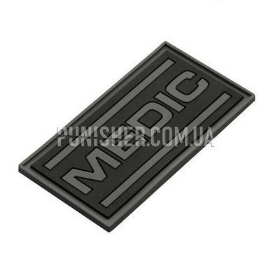 Нашивка M-Tac Medic ПВХ, Серый/Черный, Медик, ПВХ