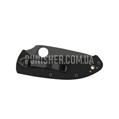 Spyderco Tenacious Knife, Black, Knife, Folding, Half-serreitor