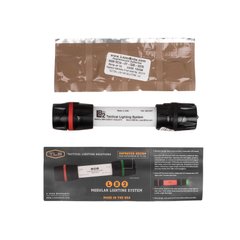 LazerBrite Single Mode Tactical Flashlight Red & IR, Black, Flashlight, Battery, IR, Red