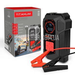 Пускозарядний пристрій 4в1 Titanum (бустер для авто) JSQ18 2000A 10000 mAh, Чорний/Червоний