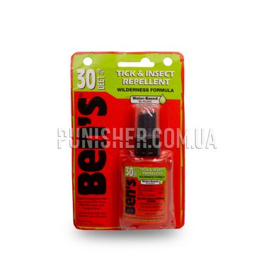 Репеллент спрей от насекомых BEN'S Tick and Insect Repellent 37 ml DEET 30%, Оранжевый