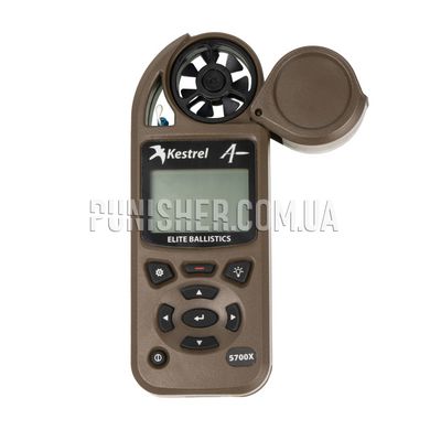 Kestrel 5700X Elite Weather Meter With Applied Ballistics and LiNK, DE, 5000 Series, Atmospheric vise, Height above sea level, Relative humidity, Wind Chill, Saving measurements, Outside temperature, Heat index, Wind direction, Dewpoint, Wind speed, Ballistic calculator, Time and date, Bluetooth, LINK, Night Vision