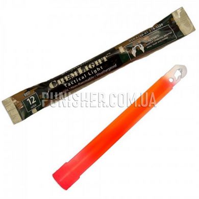 Cyalume Military Chemical Light Sticks 12 Hour, Clear, ChemLight, Red