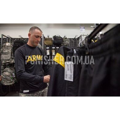 Кофта з довгим рукавом US ARMY APFU T-Shirt Long Sleeve Physical Fit, Чорний, Medium