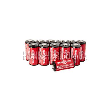 Surefire CR123A 3 Volt Batteries 6pcs, Red, CR123A