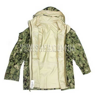 US NAVY NWU Type III Goretex Parka with fleece jacket, AOR2, Medium Long