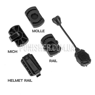 Night Evolution MPLS-2 Modular Personal Lighting System, Black, Helmet headlight, Battery, IR, Red