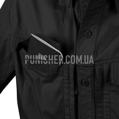 Рубашка Helikon-Tex Defender Mk2 с коротким рукавом - Polycotton Ripstop, Черный, Medium Regular