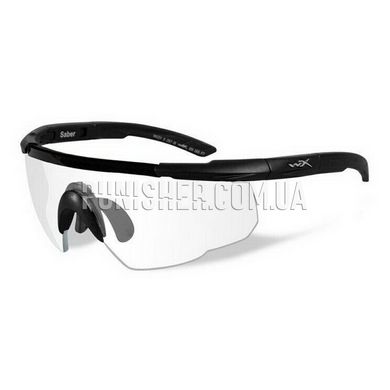 Тактические очки Wiley-X Saber Advanced с прозрачной линзой, Черный, Прозрачный, Очки
