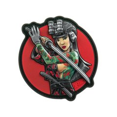 M-Tac Tactical girl No.3 Vodogray Turquoise PVC Patch, Red, PVC