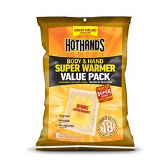 Одноразовая грелка для тела Hothands Body Super Warmers 10 шт, Жёлтый