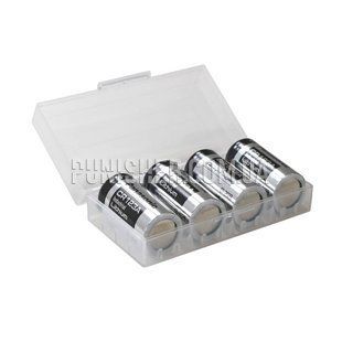 Plastic Box for CR123 Batteries, Clear