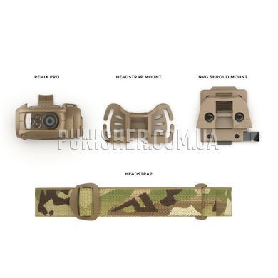 Тактический фонарь Princeton Tec Remix Pro RGI 300 Lumen MPLS, Multicam, Налобный, Нашлемный, Батарейка, Зеленый, Белый, Инфракрасный, Красный, 300
