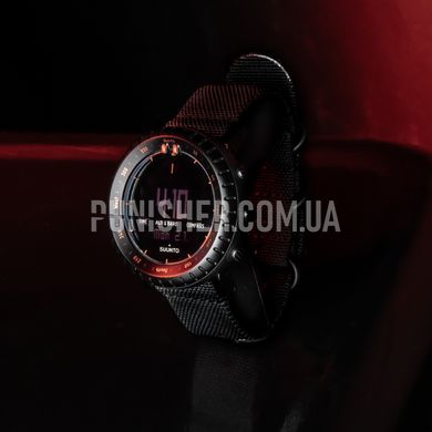 Suunto Core Black Red Watch, Black, Altimeter, Barometer, Alarm, Depth gauge, Date, Day of the week, Month, Calendar, Sunrise / sunset time, Second time zone, Compass, Backlight, Stopwatch, Timer, Thermometer, Storm advance, Sports watches