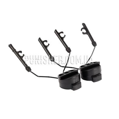 Комплект адаптерів Earmor ARC Helmet Rails Adapter M11-Peltor для кріплення гарнітури на шолом, Чорний, Гарнітура, Peltor, Адаптери на шолом