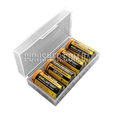 Plastic Box for CR123 Batteries, Clear