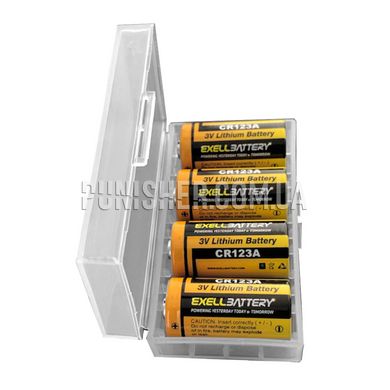 Plastic Box for CR123 Batteries, Clear