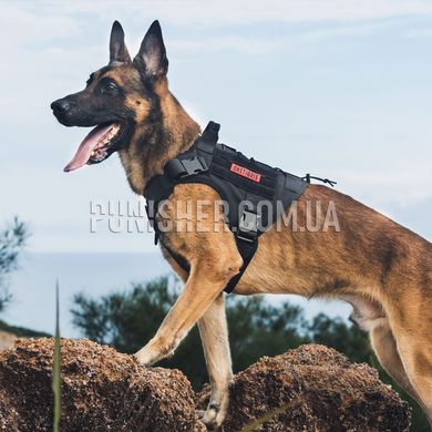 Шлея-жилет OneTigris Fire Watcher Dog Harness 2.0 для собак, Черный, Medium