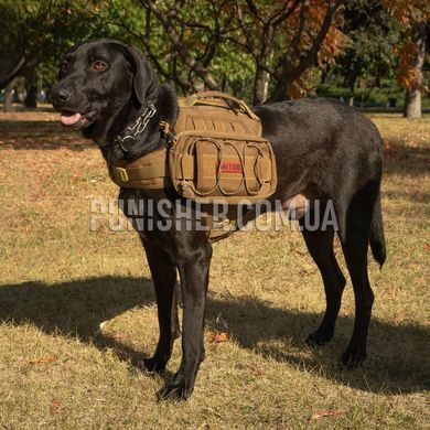 Тактичний рюкзак OneTigris Mammoth Dog Pack для собак, Coyote Brown, Large