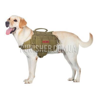 Тактичний рюкзак OneTigris Mammoth Dog Pack для собак, Coyote Brown, Large