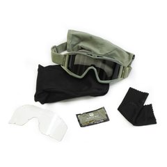 Desert Locust Weather Goggle Kit, Foliage Green, Transparent, Smoky, Mask