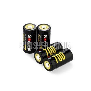 Аккумулятор Soshine Li-ion 700 mAh CR 123 (16340) 3.7V с защитой, Черный, 16340