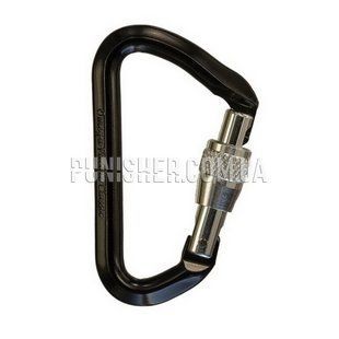 Omega Pacific Key-Lock Classic Carabiner, Black, Aluminum