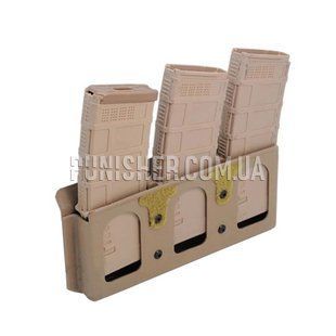 Магазинний підсумок FMA Kangaroo Mag Insert Pouch для плитоноски LBT6094A, DE, 3, Molle, AR15/М4, M16, HK416, Для плитоноски, .223, 5.56, Пластик