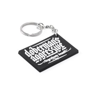 Dobermans Aggressive Key Ring, Black