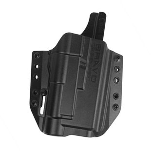 Bravo Concealment BCA Light Bearing OWB Holster, Black, Glock