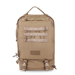 Рюкзак медичний TSSi M-9 Assault Medical Backpack з наповненням, Coyote Brown, Бандаж, Бинт гемостатичний, Бинт для тампонади, Бинт еластичний, Бинт марлевий, Носоглоточний повітропровід, Оклюзійна пов'язка, Протиопікова пов'язка, Термоковдра, Турнікет, Шина