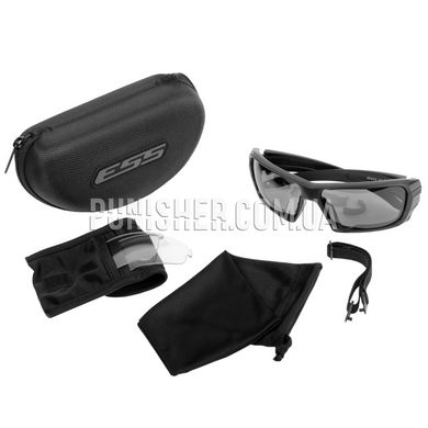 ESS Rollbar Ballistic Sunglasses Kit, Black, Transparent, Smoky, Goggles
