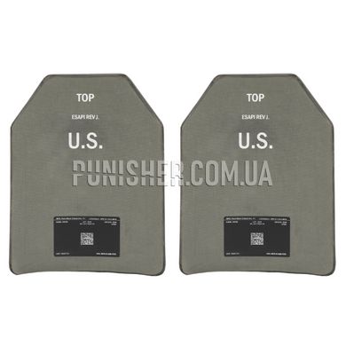 ESAPI (Enhanced Small Arms Protective Insert) REV.J Set - Medium, Olive, Armor plates, 6, Medium, Ceramic