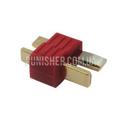 T-Connector male for batteries, Red
