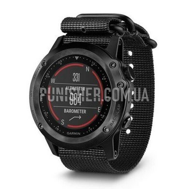 Garmin Tactix Bravo GPS watch, Black, Altimeter, Barometer, Date, Month, Year, Compass, Heart rate monitor, Stopwatch, Timer, Tachymeter, Thermometer, Fitness tracker, Bluetooth, GPS, Jumpmaster, Tactical watch