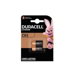 Duracell CR2 Ultra 3V Lithium 2 pcs Battery, Black, CR2