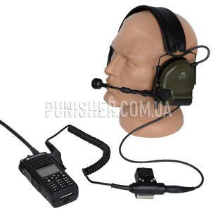 Кнопка PTT Nexus U-94A/U під Motorola серії DP4400/4600/4800 для гарнітур 3M Peltor, Чорний, Motorola DP4400 (DP4600/DP4800), NATO J11