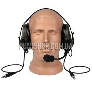 Активная гарнитура 3M Peltor Сomtac III DUAL Neckband, Olive, Подшлемные, 22, Comtac III, 2xAAA, Dual