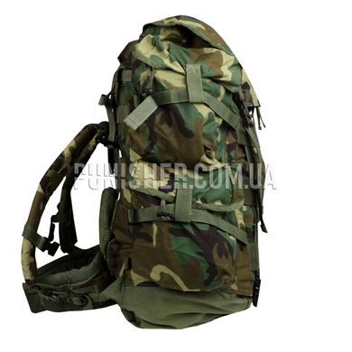 Large Field Pack Internal Frame with Combat Patrol Pack (Used), Woodland, 90 l