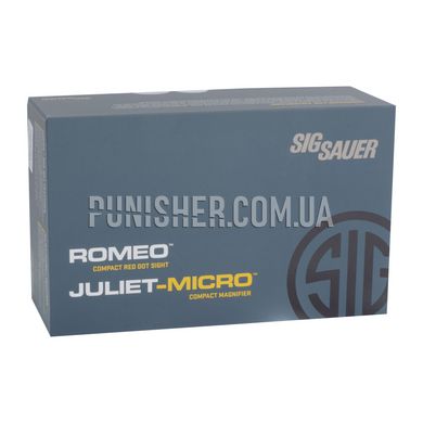 Приціл коліматорний Sig Sauer Romeo-MSR 1x20mm Red Dot Sight із магніфером 3x22 Juliet3-Micro, DE, Коліматорний, 1x, 2 МОА