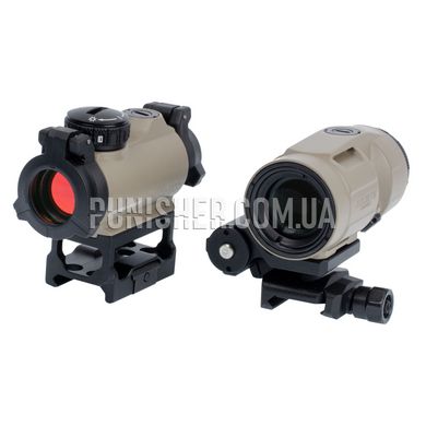 Прицел коллиматорный Sig Sauer Romeo-MSR 1x20mm Red Dot Sight с магнифером 3x22 Juliet3-Micro, DE, Коллиматорный, 1x, 2 МОА